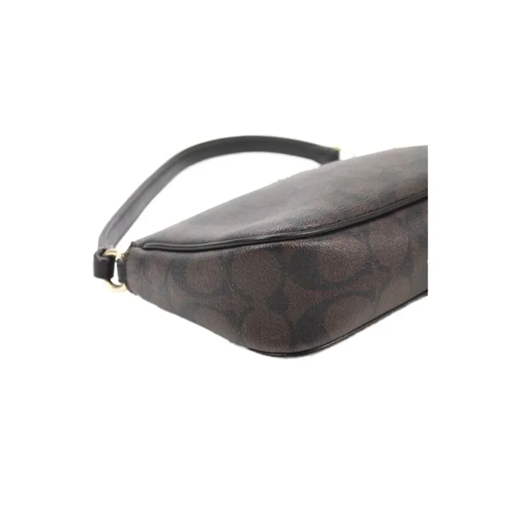 Coach Womens Nolita Signature Coated Canvas Zip Handbag Brown